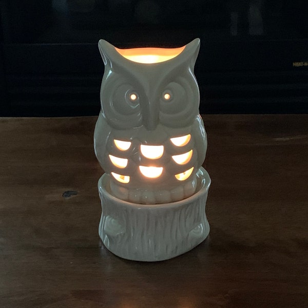 Ceramic Owl Candle Holder Etsy