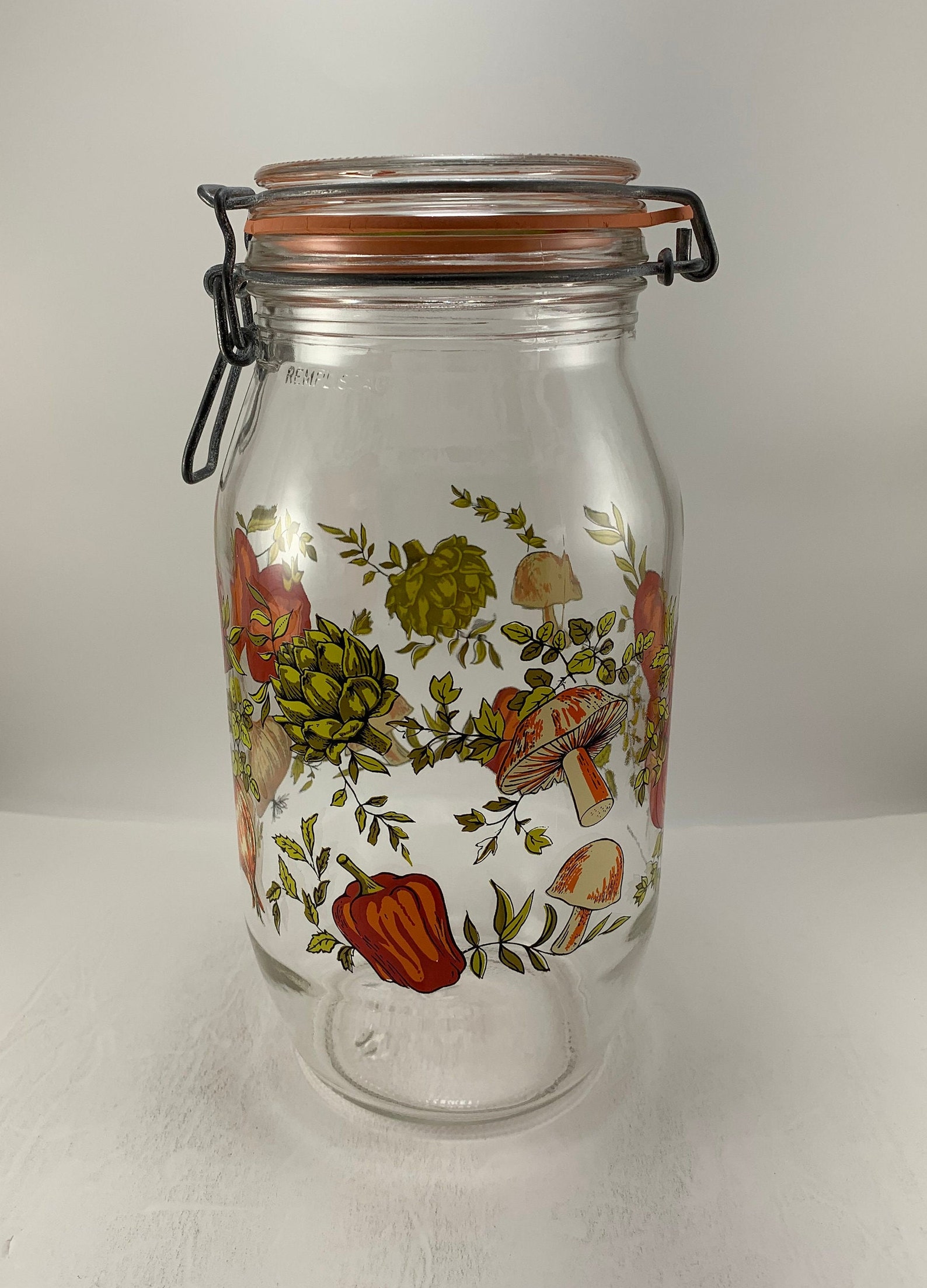 France Arc Glass Hinged Lid Storage Jar 2 LiterSpice of Life Etsy