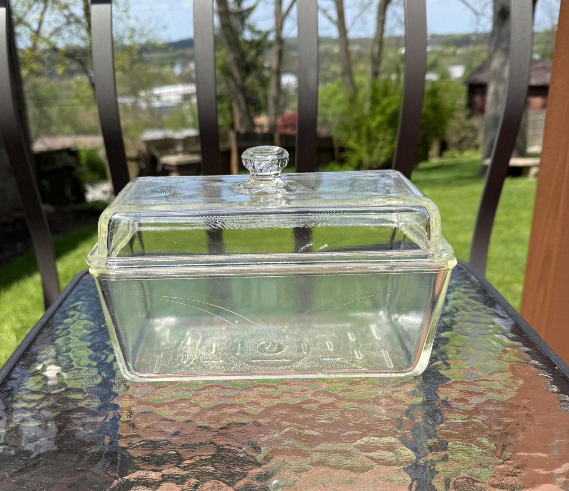 ヴィンテージ ウェスティングハウス ベーキングディッシュ蓋付き ローフディッシュ Westinghouse Glass Loaf Dish & Lid - Etsy