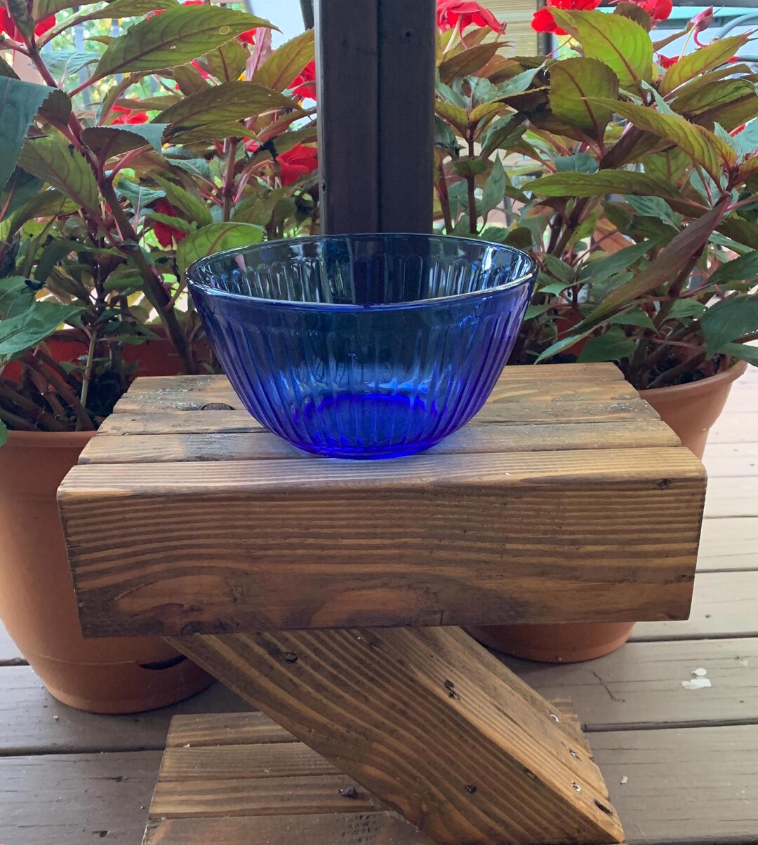 Vintage Pyrex Cobalt Blue Sculpted 6 Cup - Mixing Bowl #7402-S ...