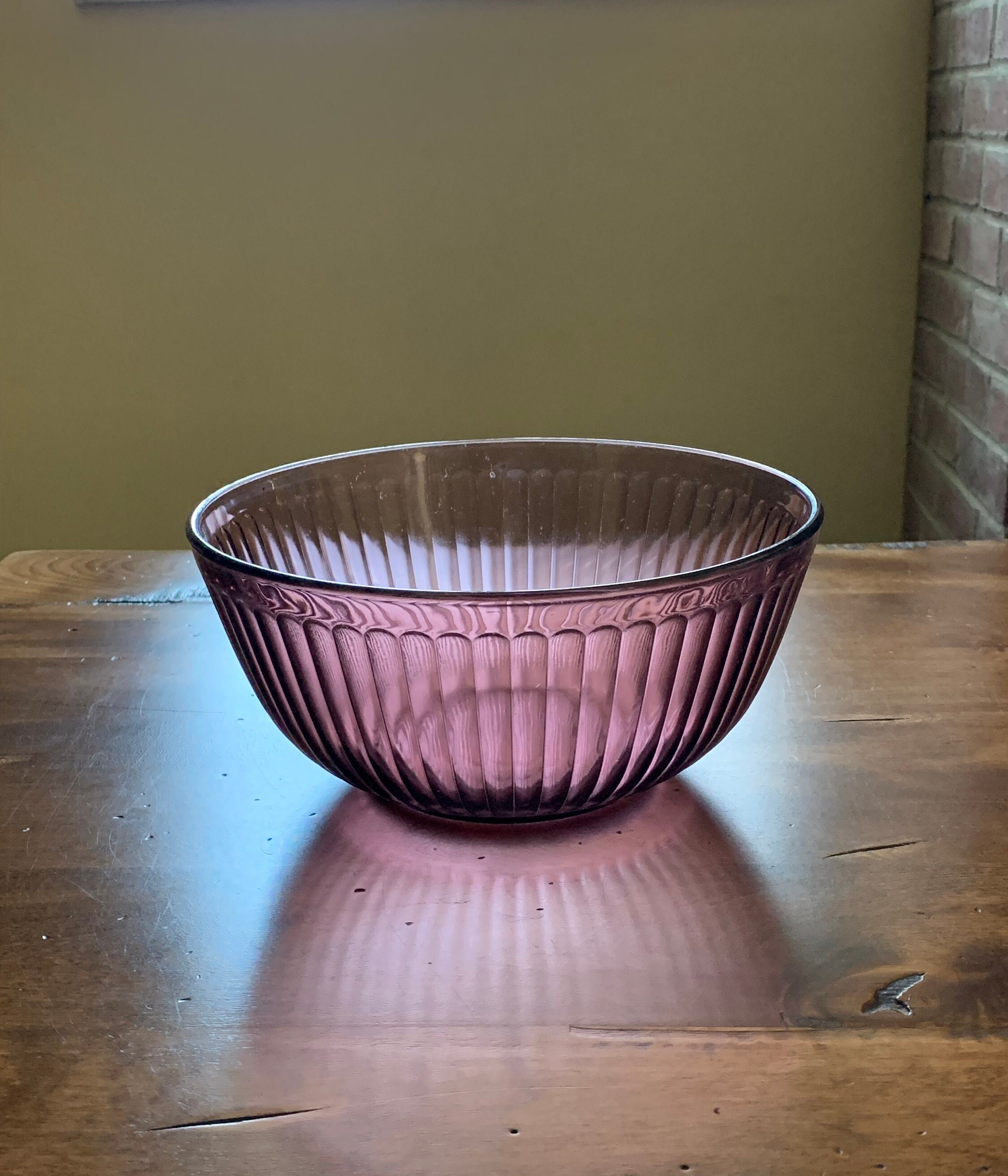 Vintage Pyrex Cranberry - 7403-S - 2.5 Qt. (10 Cup) - Sculpted