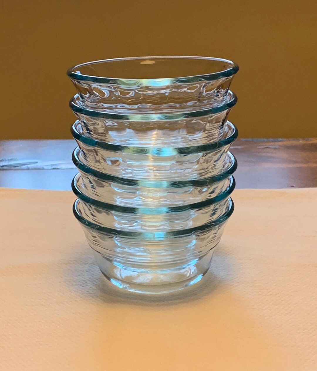 Vintage Set of 6 Pyrex - 463 - 6 Oz. 175 Ml - Clear Glass Smooth Edge ...