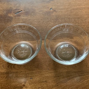 Vintage Set of 2 Pyrex 463 6 Oz. 175 Ml Clear Glass Ramekins or Custard ...