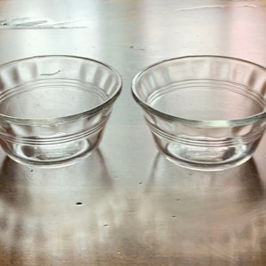 Vintage Set of 2 Pyrex 463 6 Oz. 175 Ml Clear Glass Ramekins or Custard ...