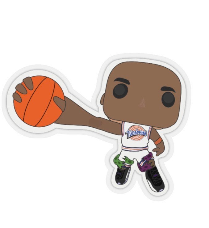 Michael Jordan Space Jam Funko POP Style Laptop Sticker | Etsy