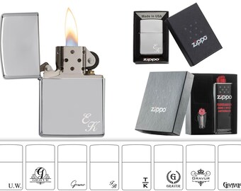 Original ZIPPO • Chrome High Polished • Graviert / Personalisiert