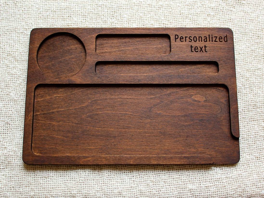 Rolling tray set for men Custom rolling tray Wooden Etsy