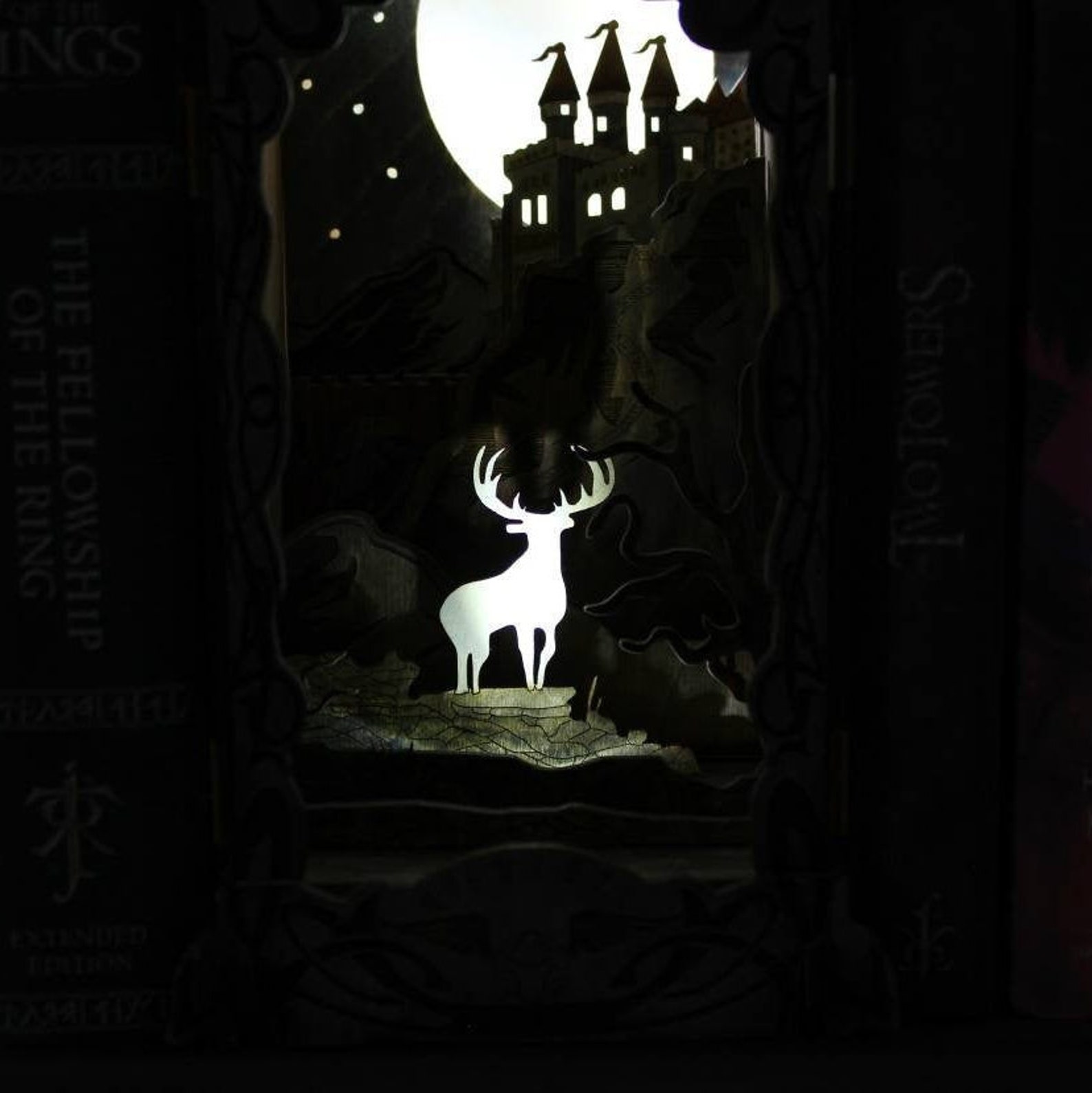 Book Nook Insert Bookshelf Shelf Book Nook Kit Book End Etsy