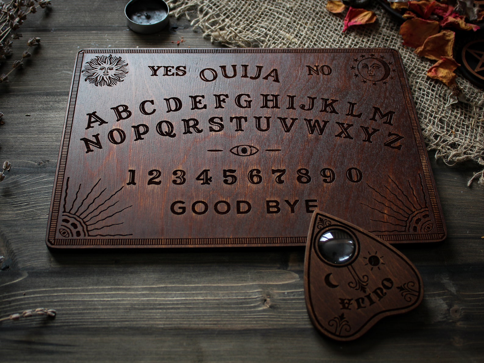 Ouija board classic spirit board Ouija planchette wooden Etsy