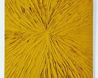 Lienzo, quadro, arte mural, texturizado, ocra