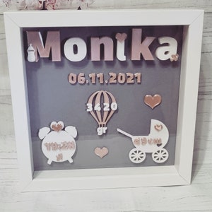 Birth Baby Birth Frame Gift Babyshower 3D Print STL pink