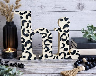 3D print file lettering Hi Leo pattern