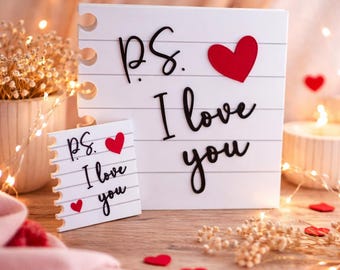 Archivo de impresión 3D P.D. Te amo Te amo Regalo de bodas