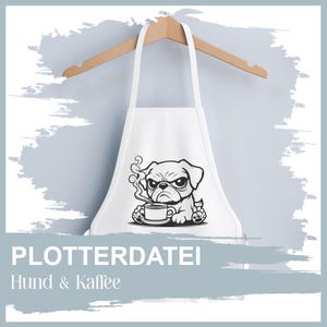 Archivo de trazador Perro gruñón Perro café SVG PNG DXF Jpg