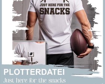 Football Here for the Snacks plotter file SVG DXF PnG JPG