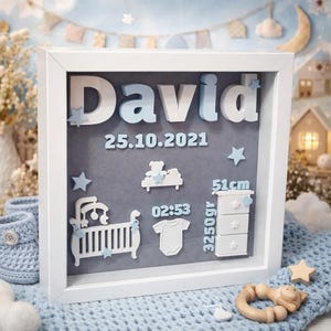 Cornice per nascita, regalo per baby shower, ricordo, stampa 3D STL