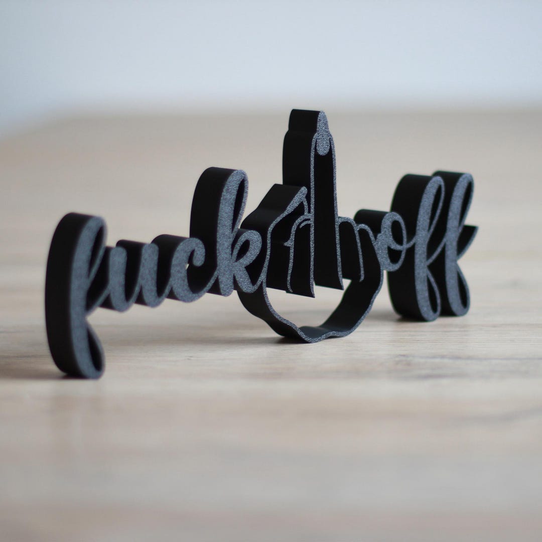 3D File Lettering Fuck Off - Etsy