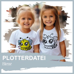 Plotterdatei Biene einfarbig farbig SVG DXF PNG jpg