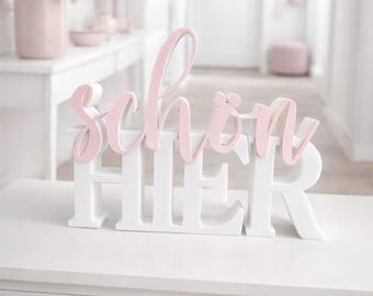 Beautiful 3D print file – Home Decor lettering STL / 3MF – Scandinavian decor for self-printing – Modern home accessory – Gift idea