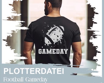 Superbowl Gameday American Football Plotter File Cutfile SVG PNG JPG