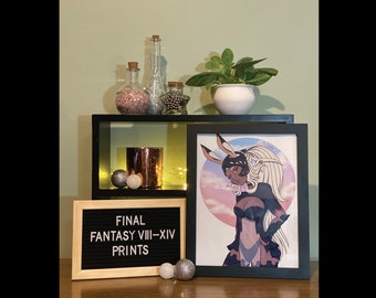 Final Fantasy VIII - XIV Prints - Rinoa, Garnet, Beatrix, Yuna, Lulu, Rikku, Fran, Y'shtola, and Gaia