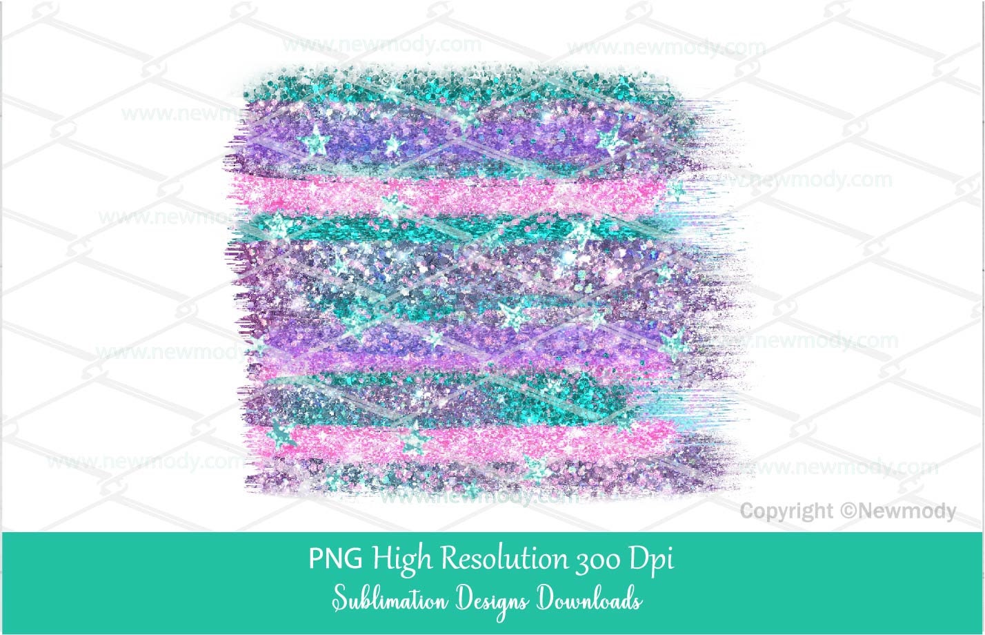 Stars Unicorn Brush Strokes Background - Distressed Stars Unicorn background PNG Sublimation Design - Purple Pink teal Paint Stroke