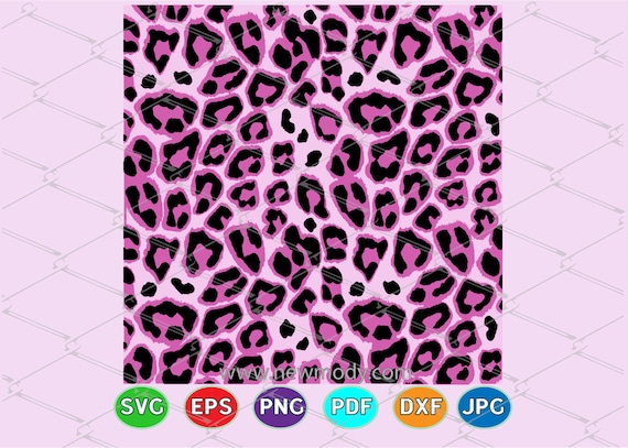 Pink Cheetah Print SVG- Leopard Print SVG - Pink Leopard
