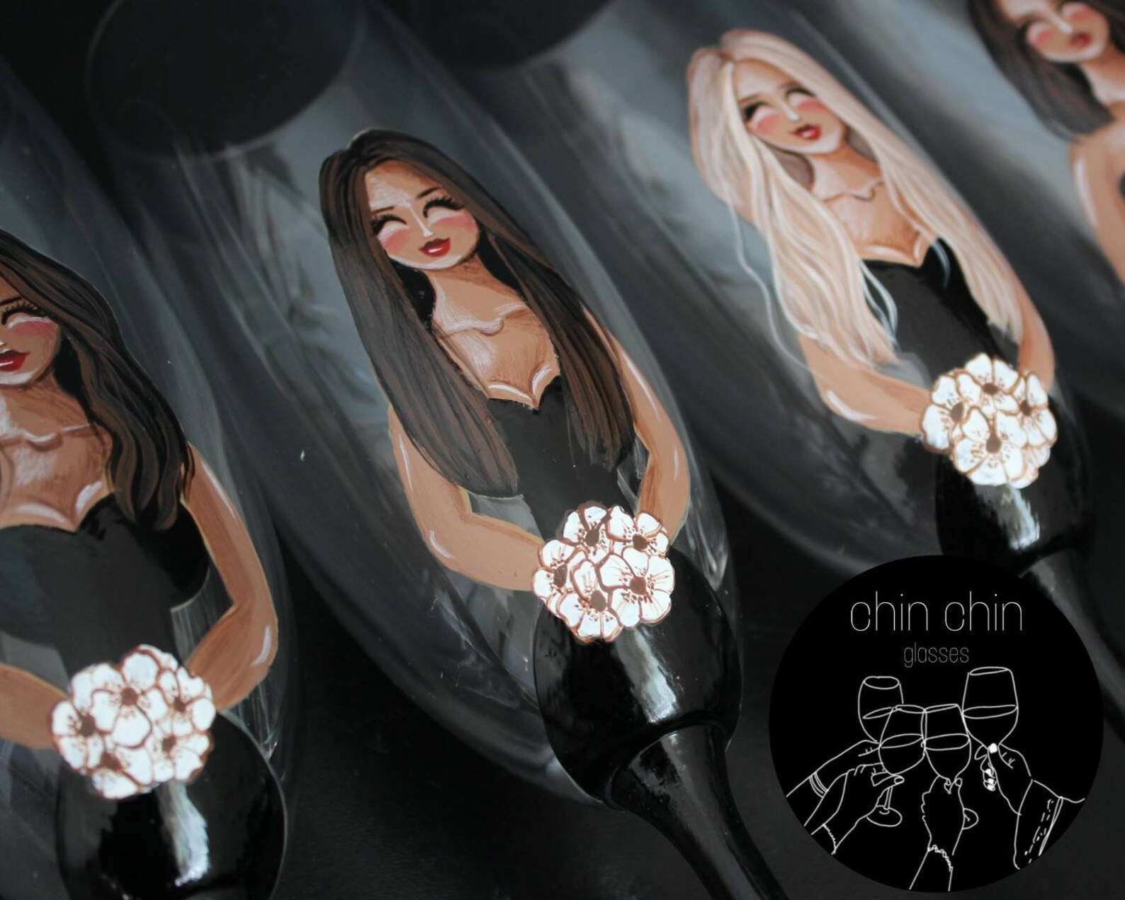 Custom Champagne Glasses Bridal Shower Bridesmaid Gifts Etsy