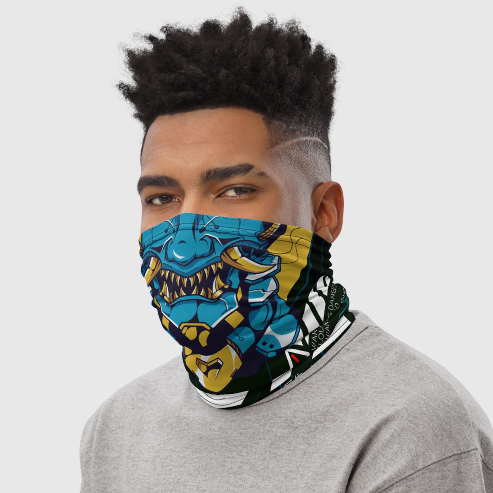 Mecha Oni Japanese Streetwear Face Mask Neck Gaiterheadband | Etsy