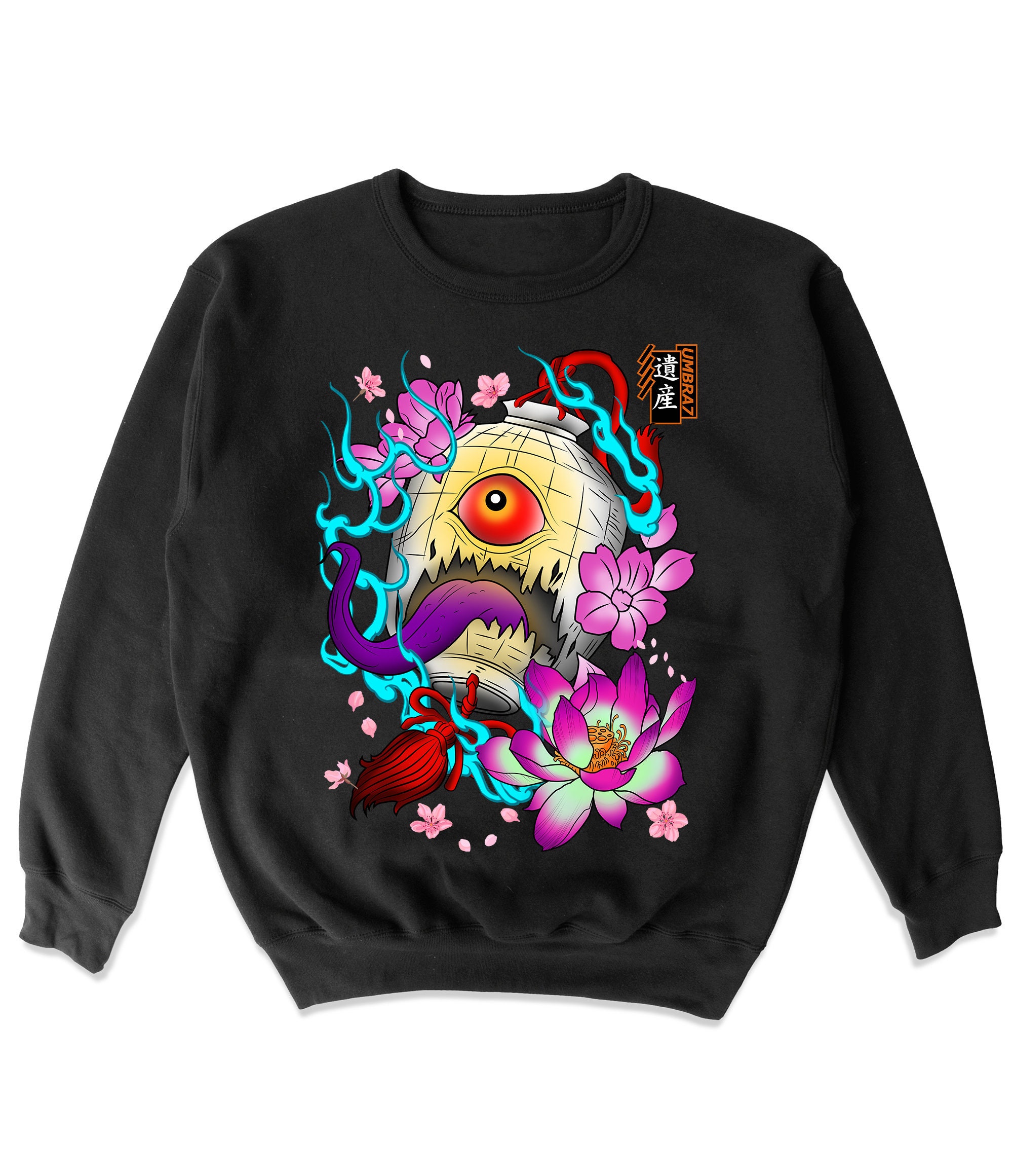 Chōchin-Obake Geister Windlicht mit Kirschblüten Sweatshirt | Etsy