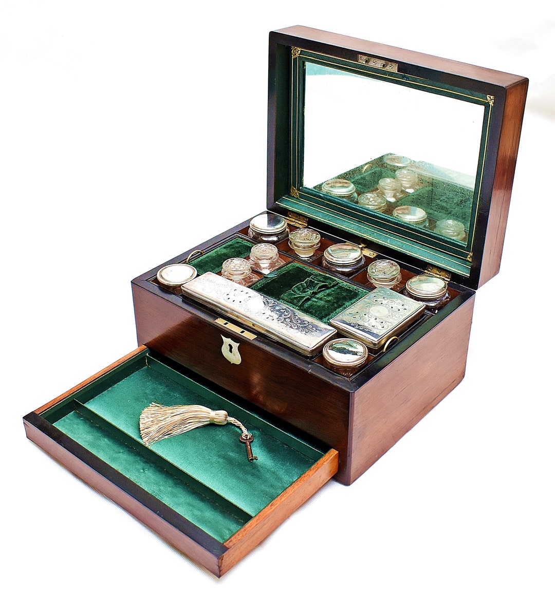 A Superb Victorian Ladies Vanity Box in Rosewood Under Etsy