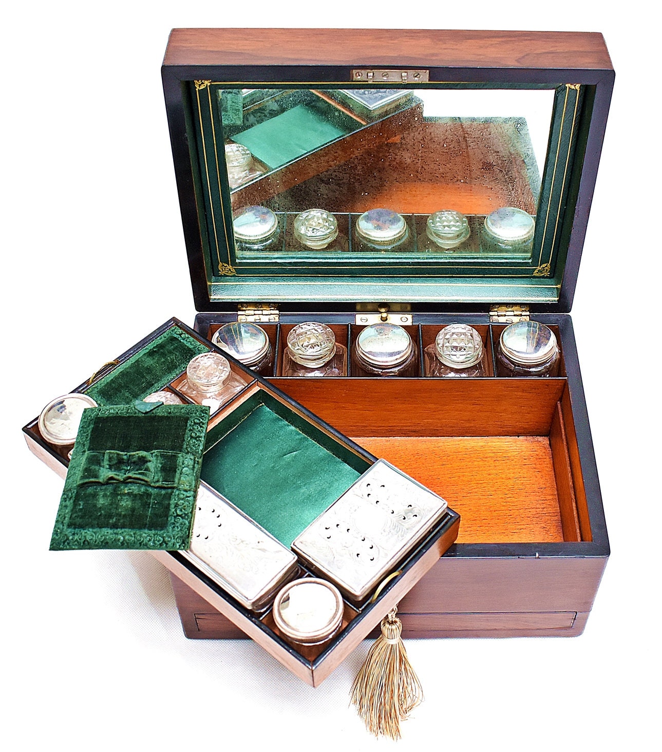 A Superb Victorian Ladies Vanity Box in Rosewood Under Etsy