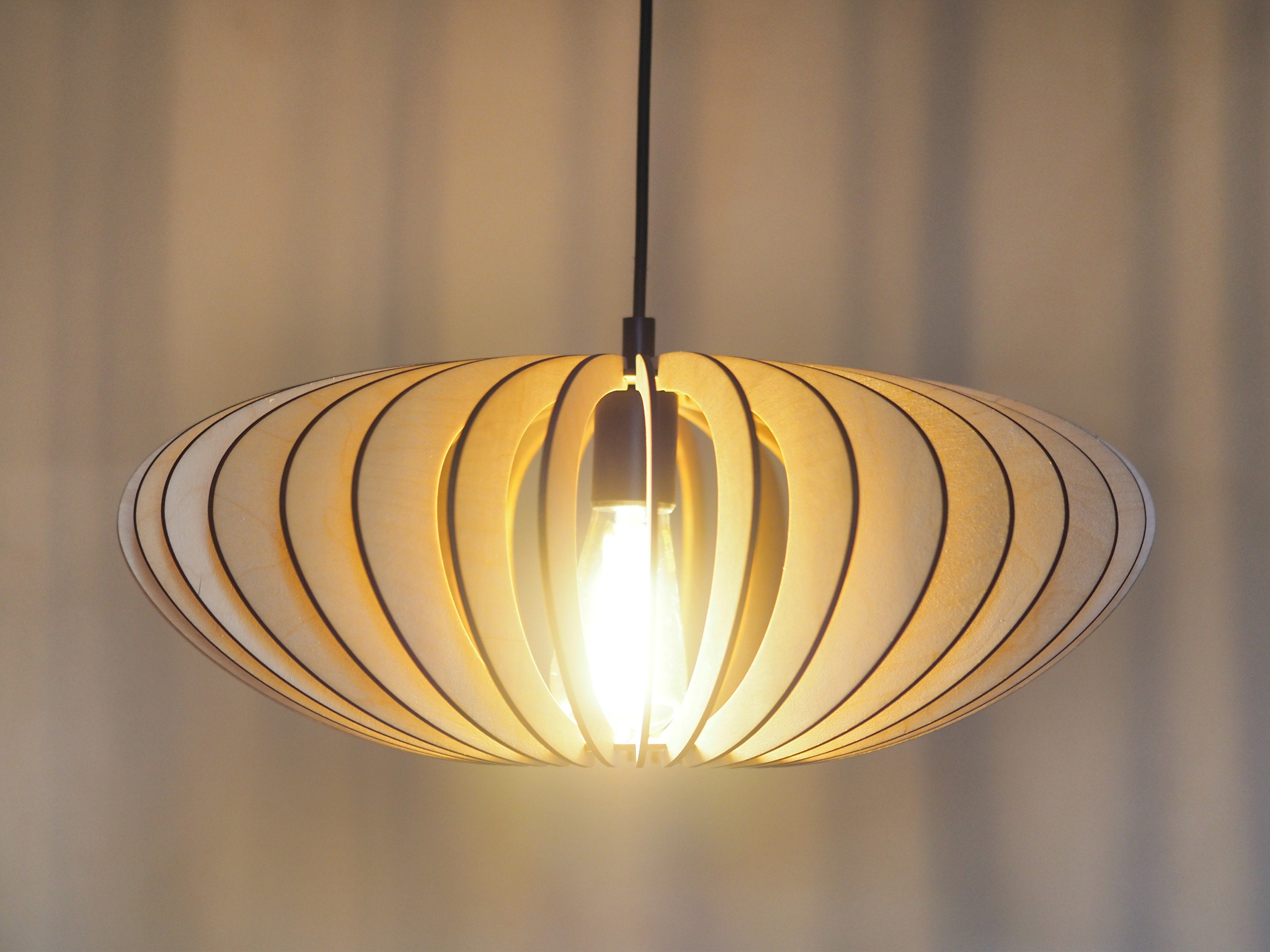 Wood Lamp Wooden Lamp Shade Modern Pendant Light Shade Etsy