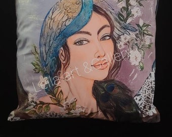 Decorative pillow.  Pillow cover. Pillow case.  Cover pillow. Made in USA.  Persian design.