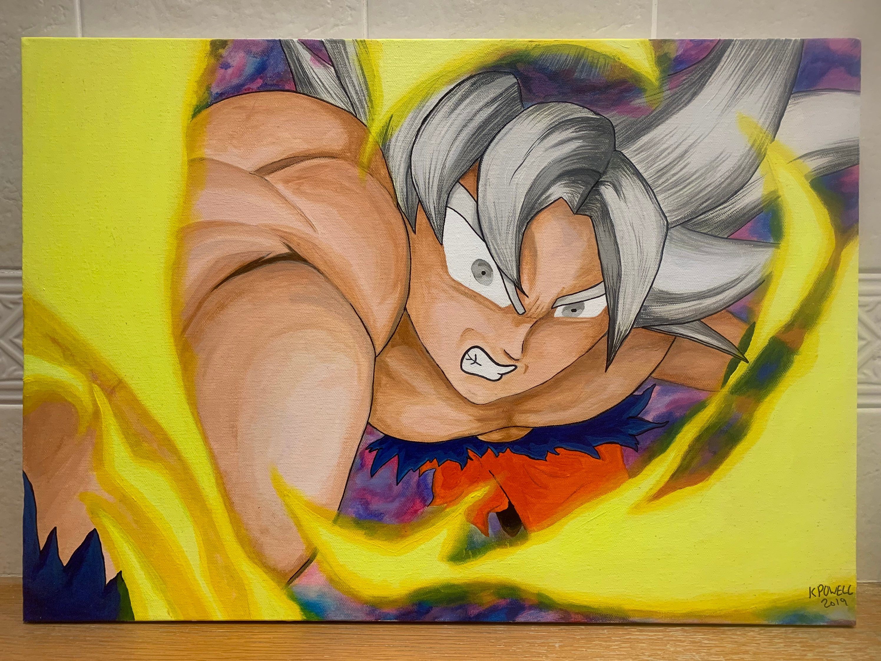 Original Goku Super Hero Portrait Anime Cartoon pencil Drawing A4