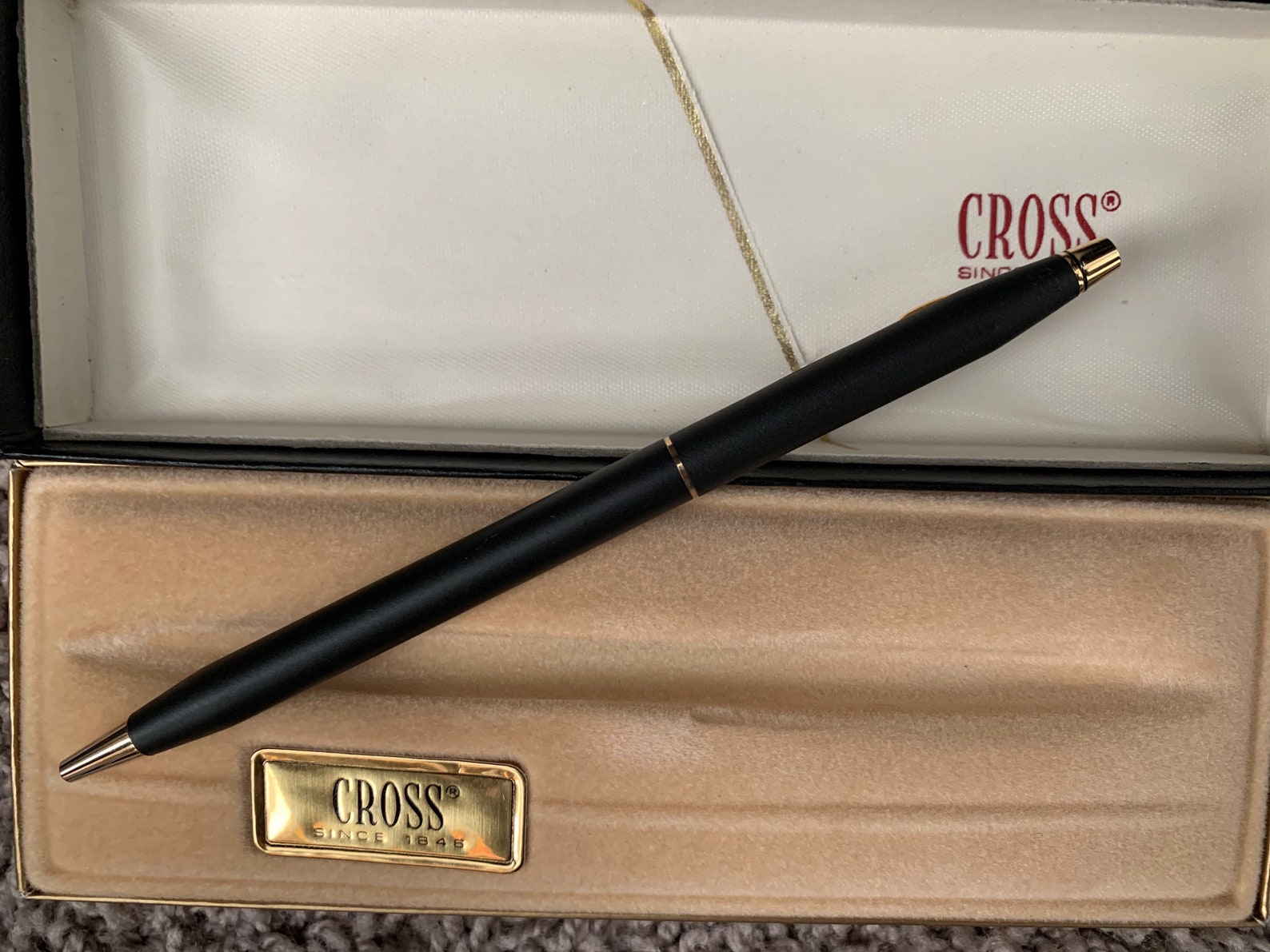 New Cross Classic Black 2502 Ball Pen Etsy