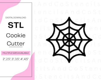 Spiderweb Cookie Cutter STL File: 3D Printable Design (Digital Download)