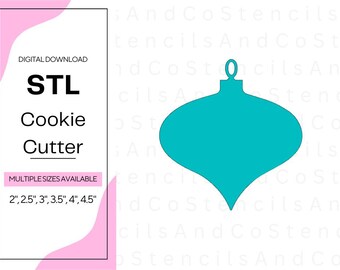 Fancy Ornament Cookie Cutter STL Files: 3D Printer Holiday Designs (Digital Download)