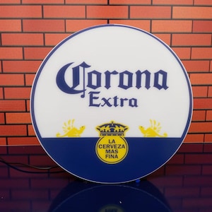 Corona Beer Iluminated Sign Lightbox Light Box for Man Cave
