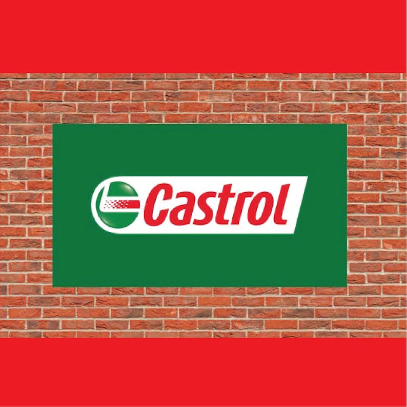Castrol PVC Plastic Flag Banner 1500x600m Wall for Mechanic Garage or ...