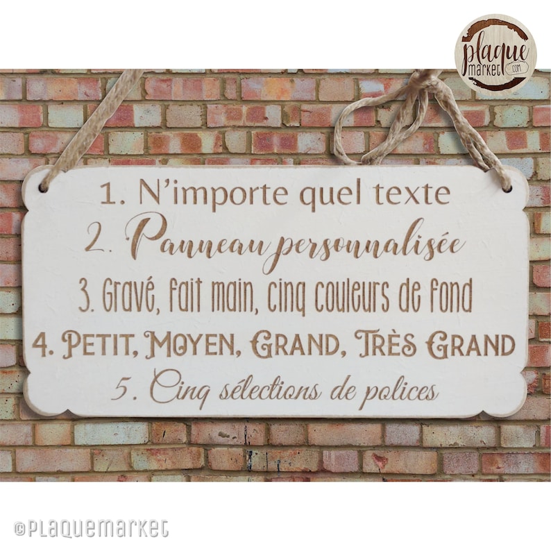 Personnalisable votre texte ici plaque en bois, Pancarte de mariage personnalisé, Cadeau d'anniversaire, Décoration murale, Plaque de porte image 4