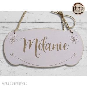 FIRST NAME placca per porta in legno, placca per camera personalizzata, decorazione murale, cartello per bambino/bambino, cartello regalo inciso