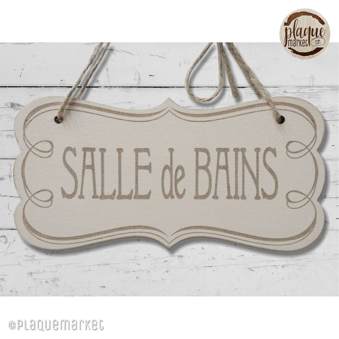 Plaque de porte en polypropylène Salle de bains | Signals
