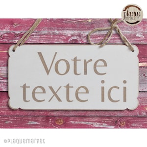 Personnalisable votre texte ici plaque en bois, Pancarte de mariage personnalisé, Cadeau d'anniversaire, Décoration murale, Plaque de porte image 1