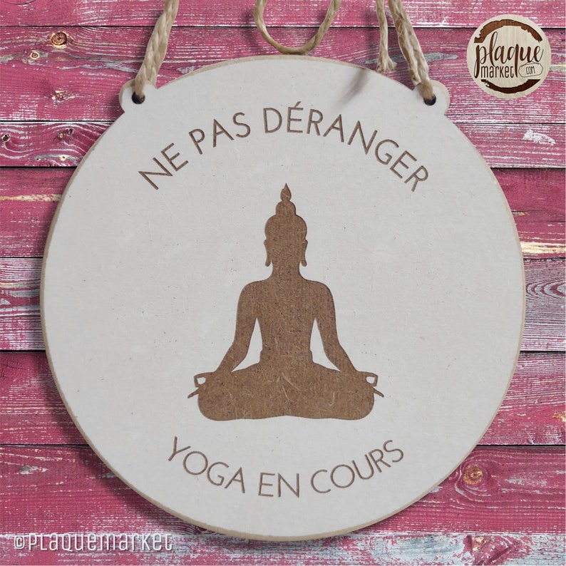 Séance en Cours Plaque de Porte, Calme s'il vous plaît, Ne pas déranger, Panneau de yoga, Traitment en cours, Pancarte pour le thérapeute image 2