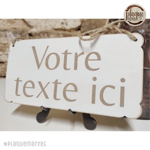 Personnalisable votre texte ici plaque en bois, Pancarte de mariage personnalisé, Cadeau d'anniversaire, Décoration murale, Plaque de porte image 5