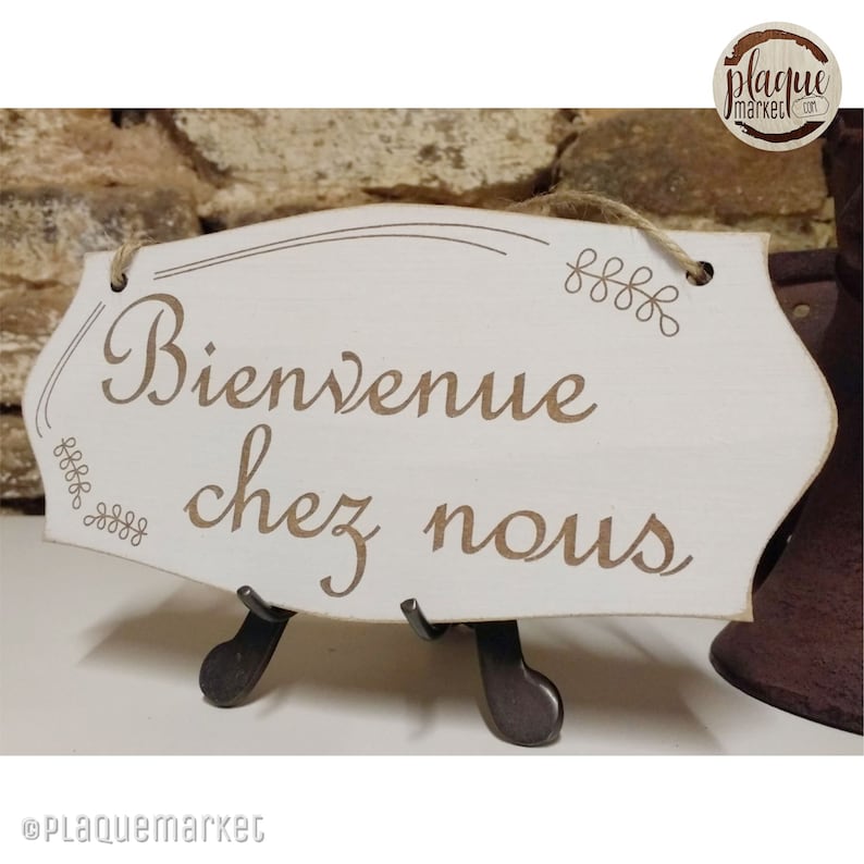 PlaqueMarket Panneau Bois Personnalisé Texte – Plaque Porte, Chambre, Atelier, Mariage, Anniversaire – Gravure Laser Sur MDF 6 Mm