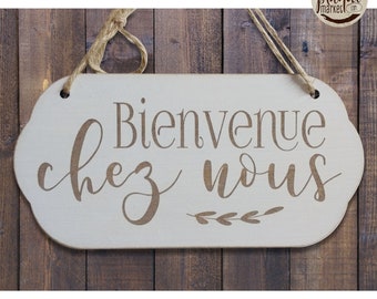 Welcome Home Wooden Door Sign Hanging Sign Entrance Sign Home Decor Cottage Living Room Gift