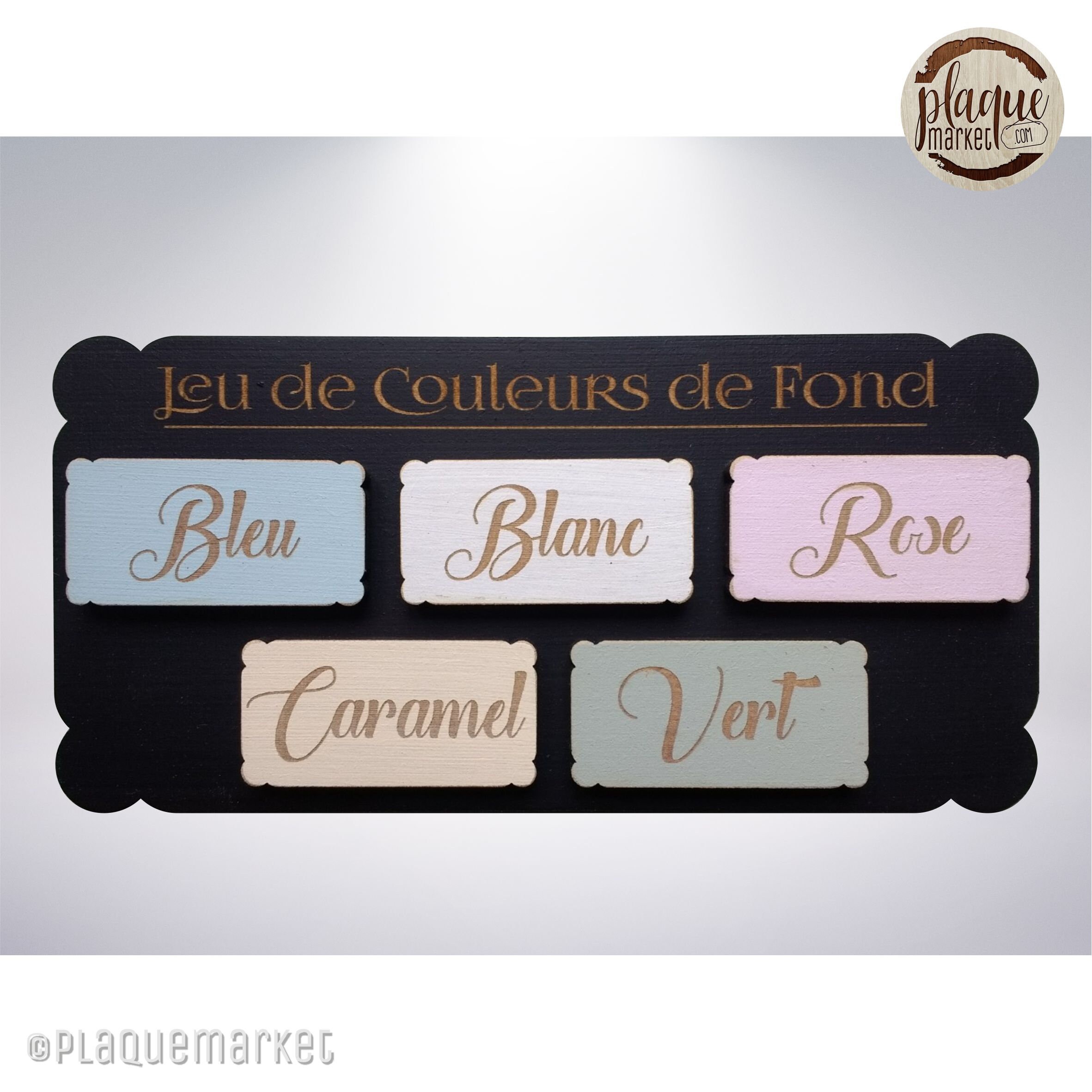 Plaque de porte en bois bienvenue