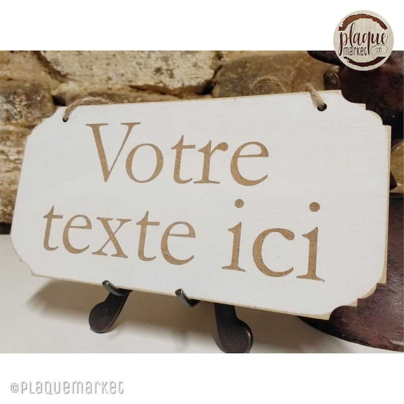 Personnalisable votre texte ici plaque en bois, Pancarte de mariage personnalisé, Décoration murale, Cadeau d'anniversaire, Plaque de porte image 5